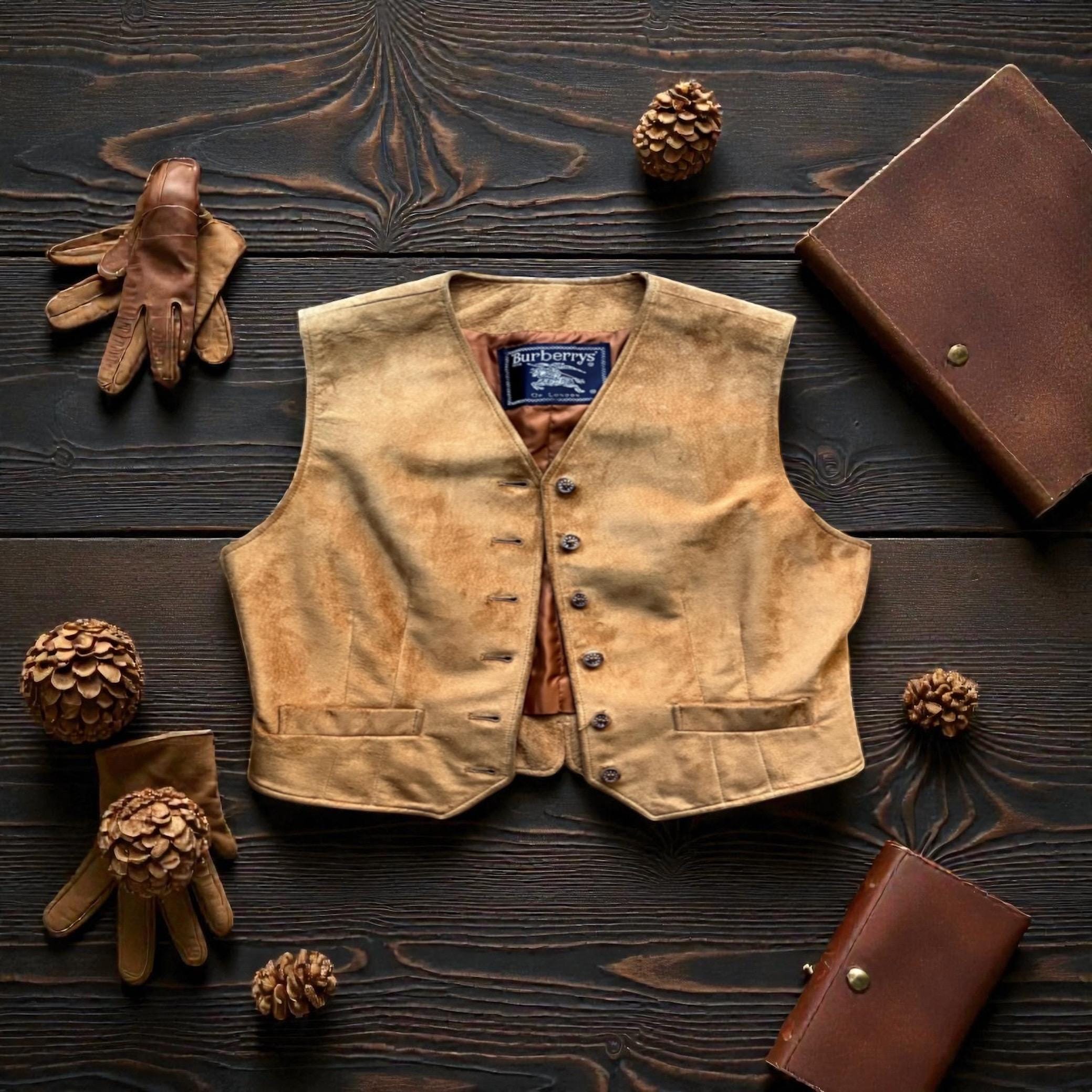 1980’s Vintage Burberrys Suede Vest / Vintage Burberry / Waistcoat