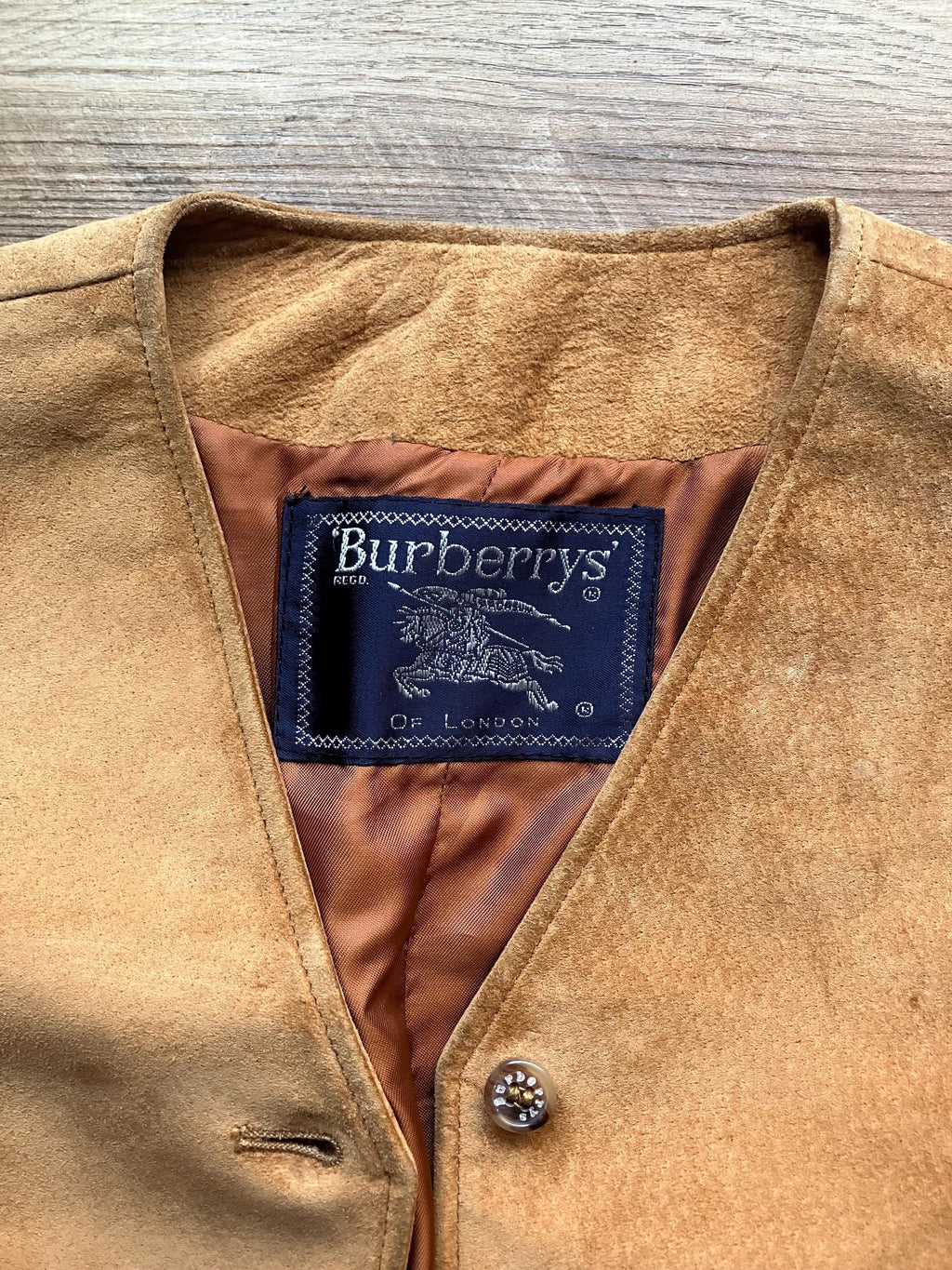 1980’s Vintage Burberrys Suede Vest / Vintage Burberry / Waistcoat