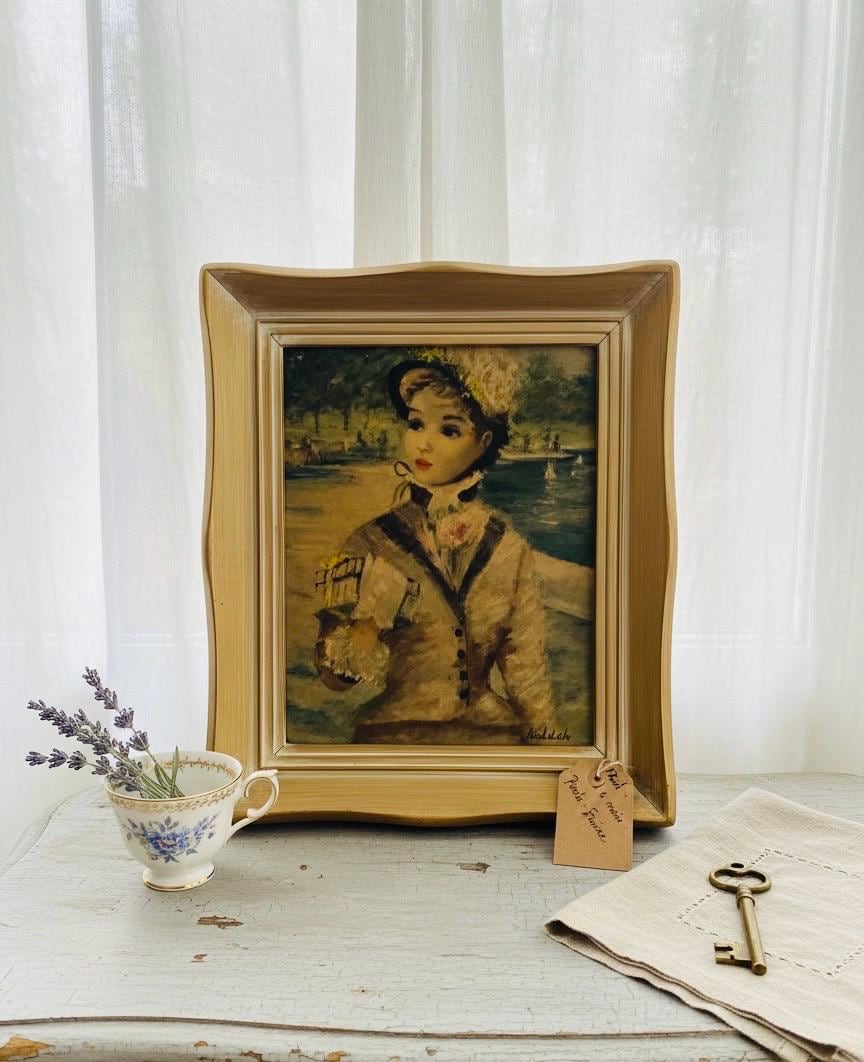 1950’s Framed Art “In Central Park” By Huldah Cherry Jeffe