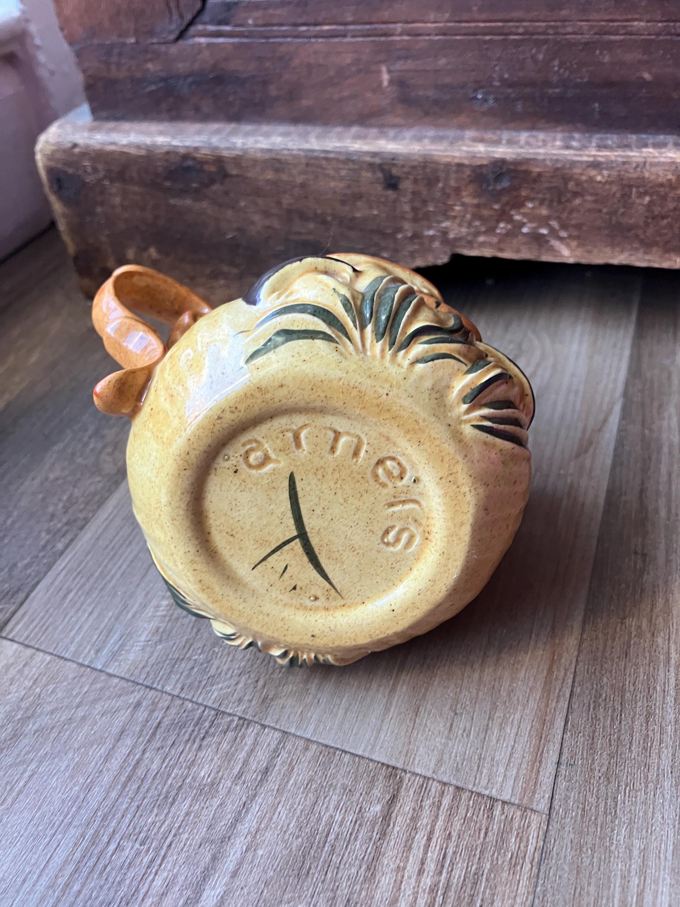 Arnels Ceramic Mushroom Creamer / 1970’s 3D Mushroom Pitcher