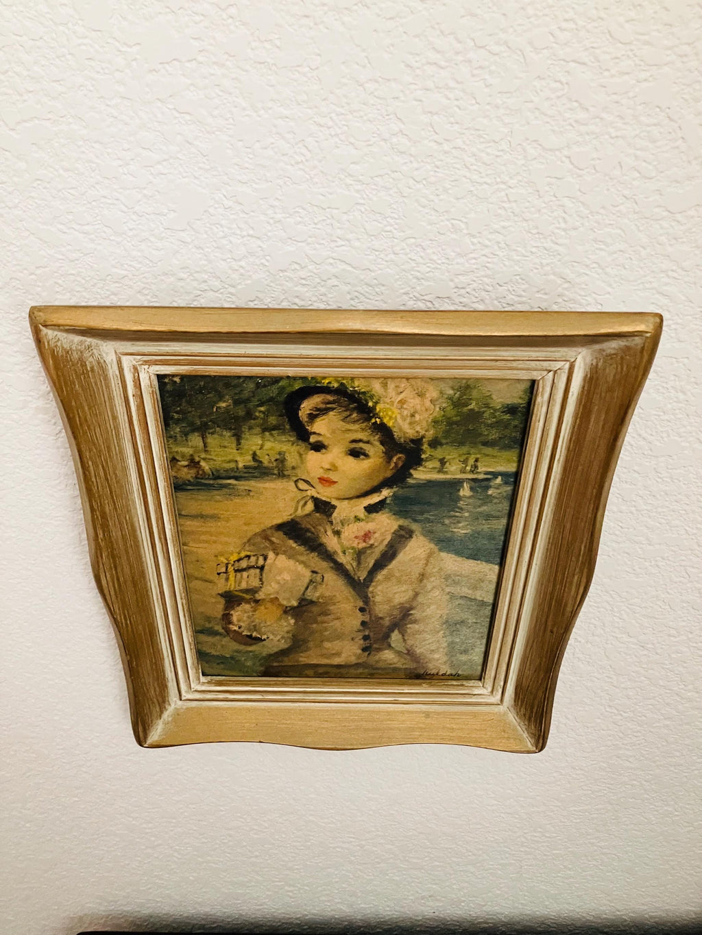 1950’s Framed Art “In Central Park” By Huldah Cherry Jeffe