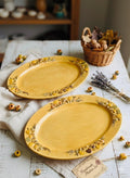 1970s Arnels Mushroom Serving Platter, Large Oval Dish