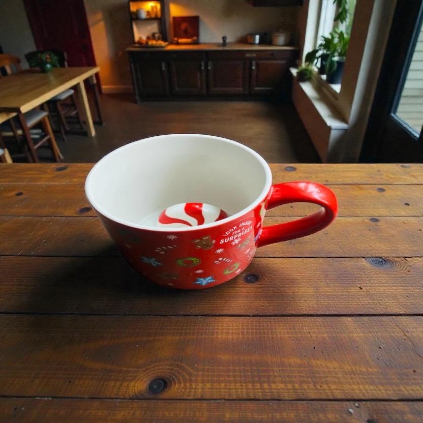 2024 Wondershop 3D Surprise Red Christmas Candy Cane  Mug  15.5  Oz 4 x 4 Inches