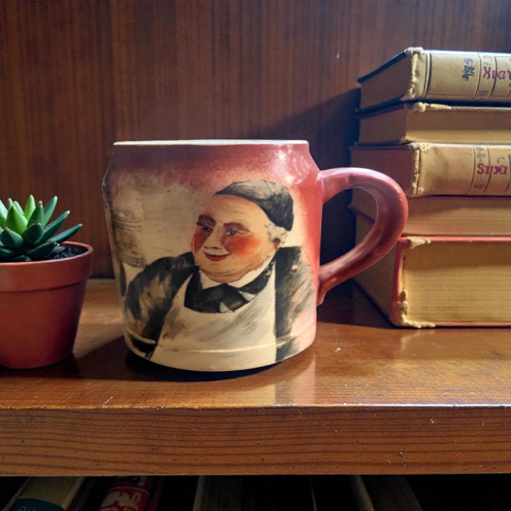 Antique Stein Monk Smoking Pipe Design Beer Mug Late 1800’s Man Cave Decor, Pencil Holder , Office Decor Gift For Dad, Home Decor