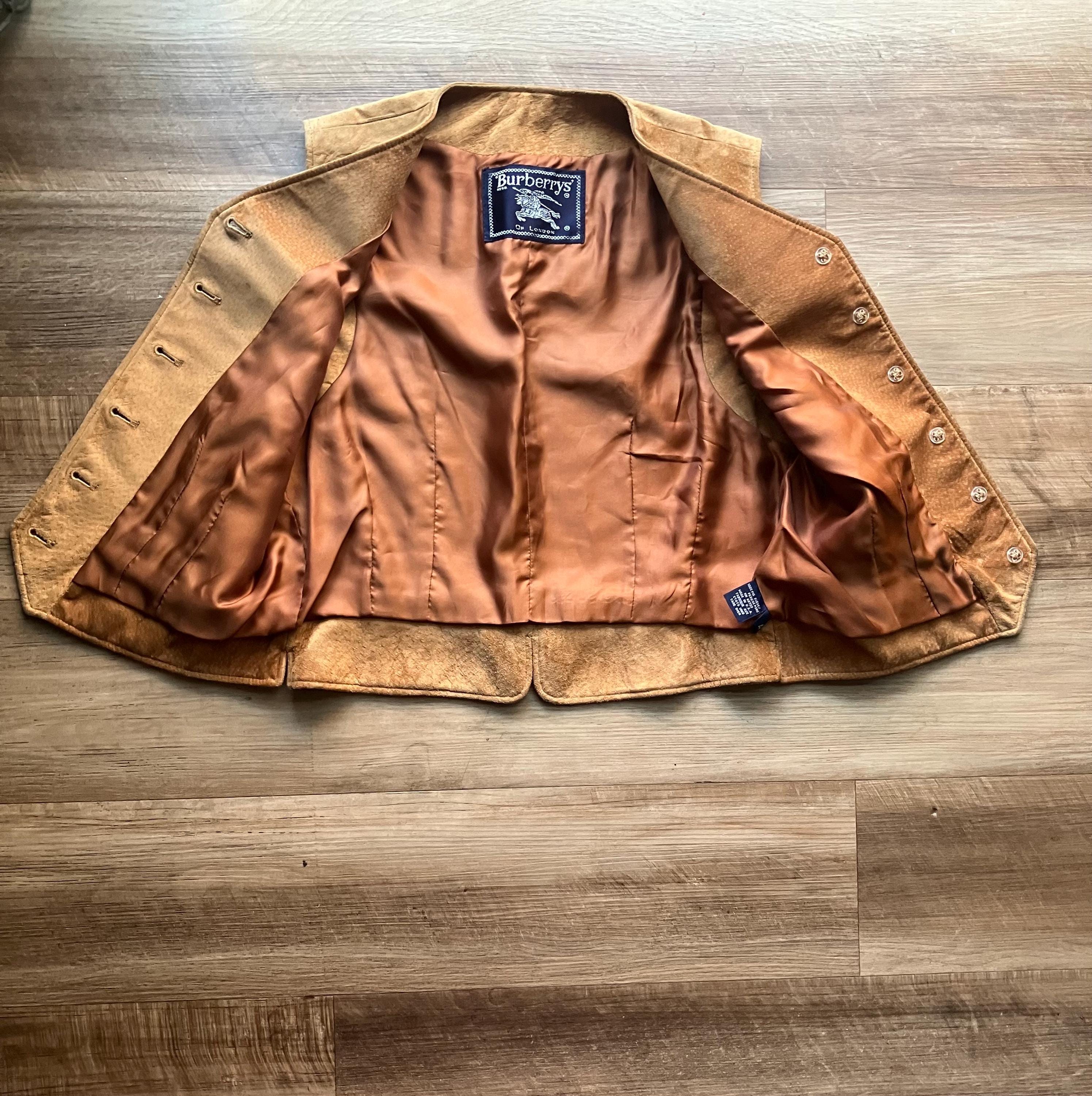 1980’s Vintage Burberrys Suede Vest / Vintage Burberry / Waistcoat