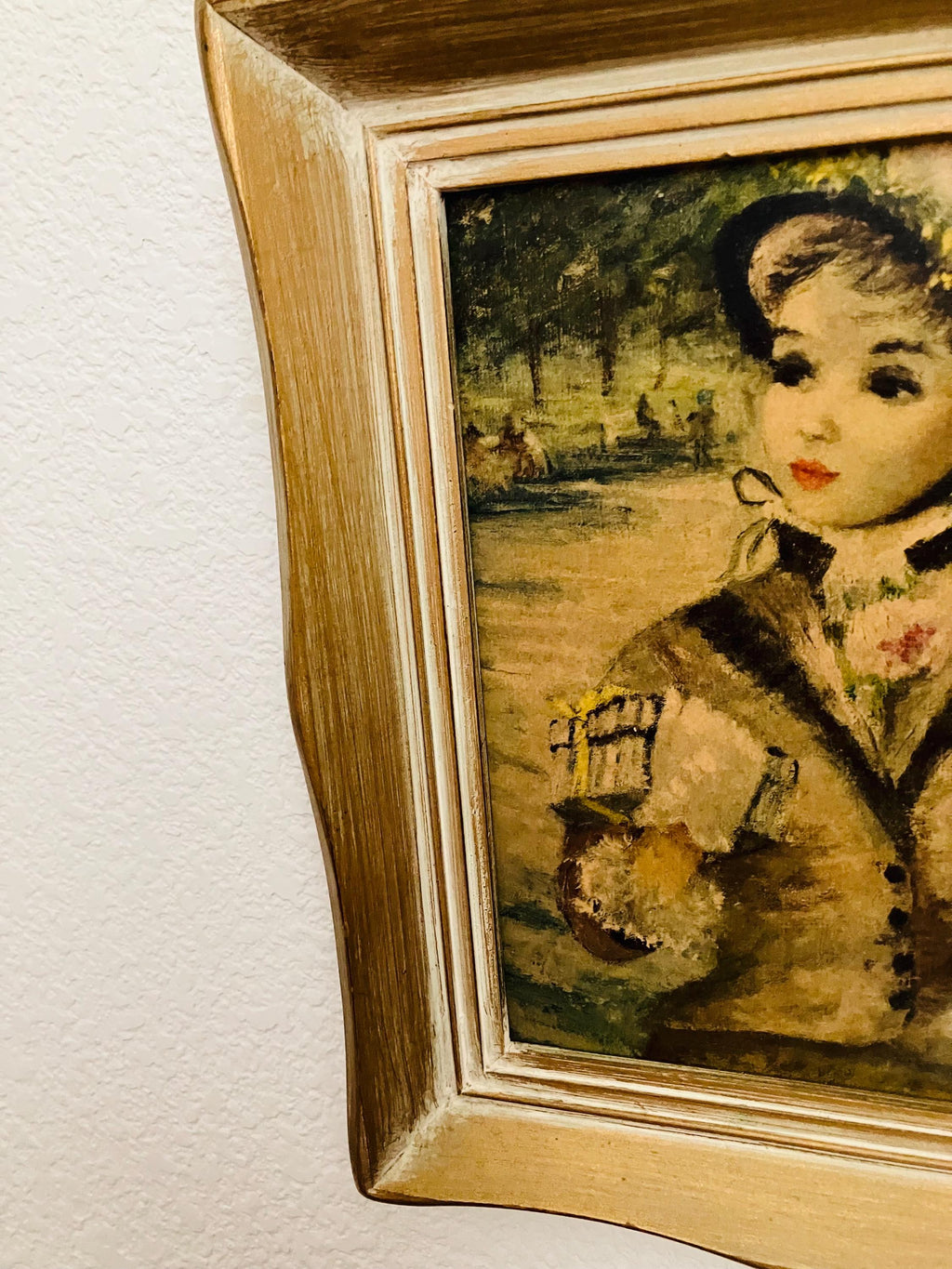 1950’s Framed Art “In Central Park” By Huldah Cherry Jeffe