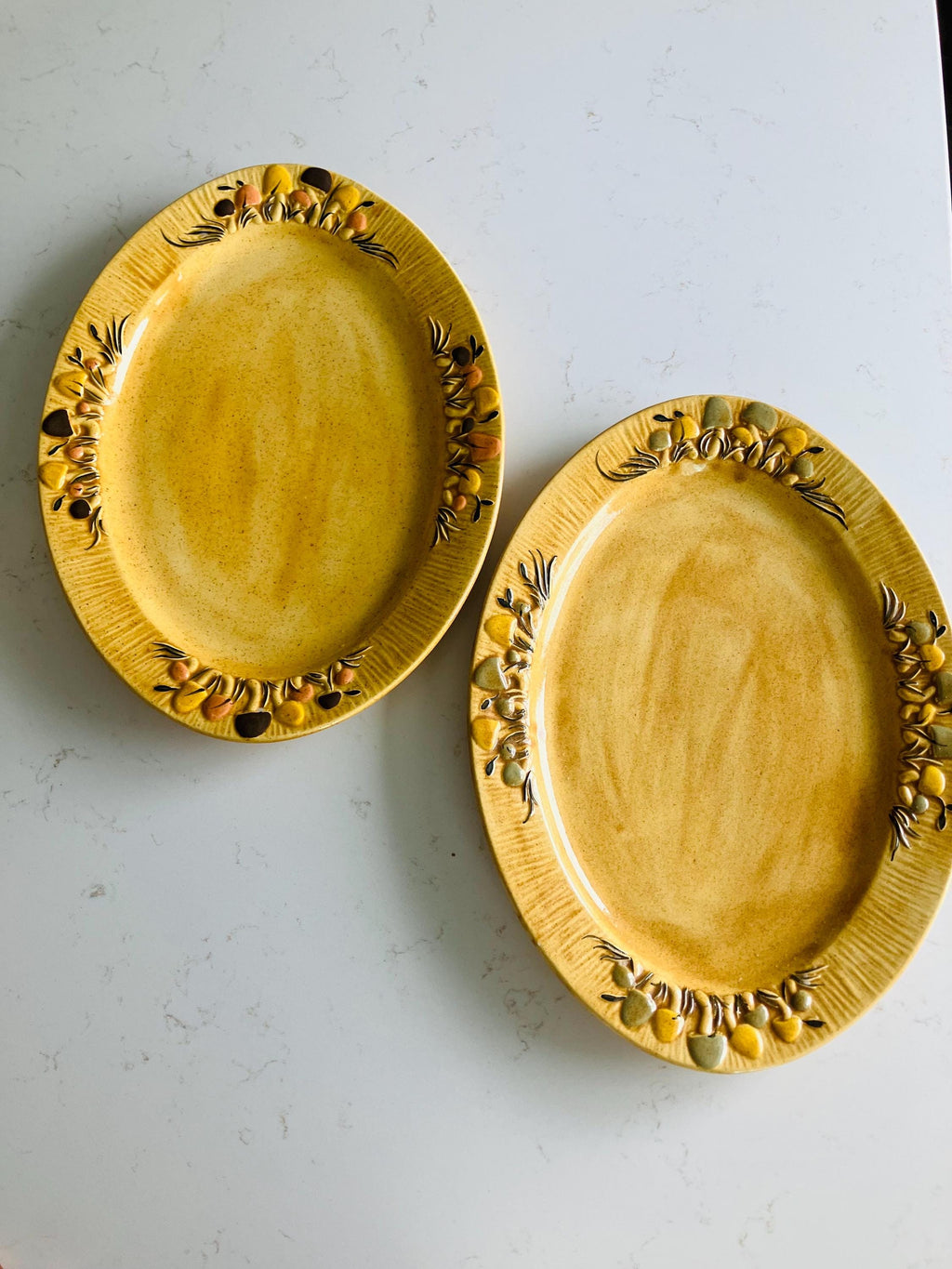 1970s Arnels Mushroom Serving Platter, Large Oval Dish
