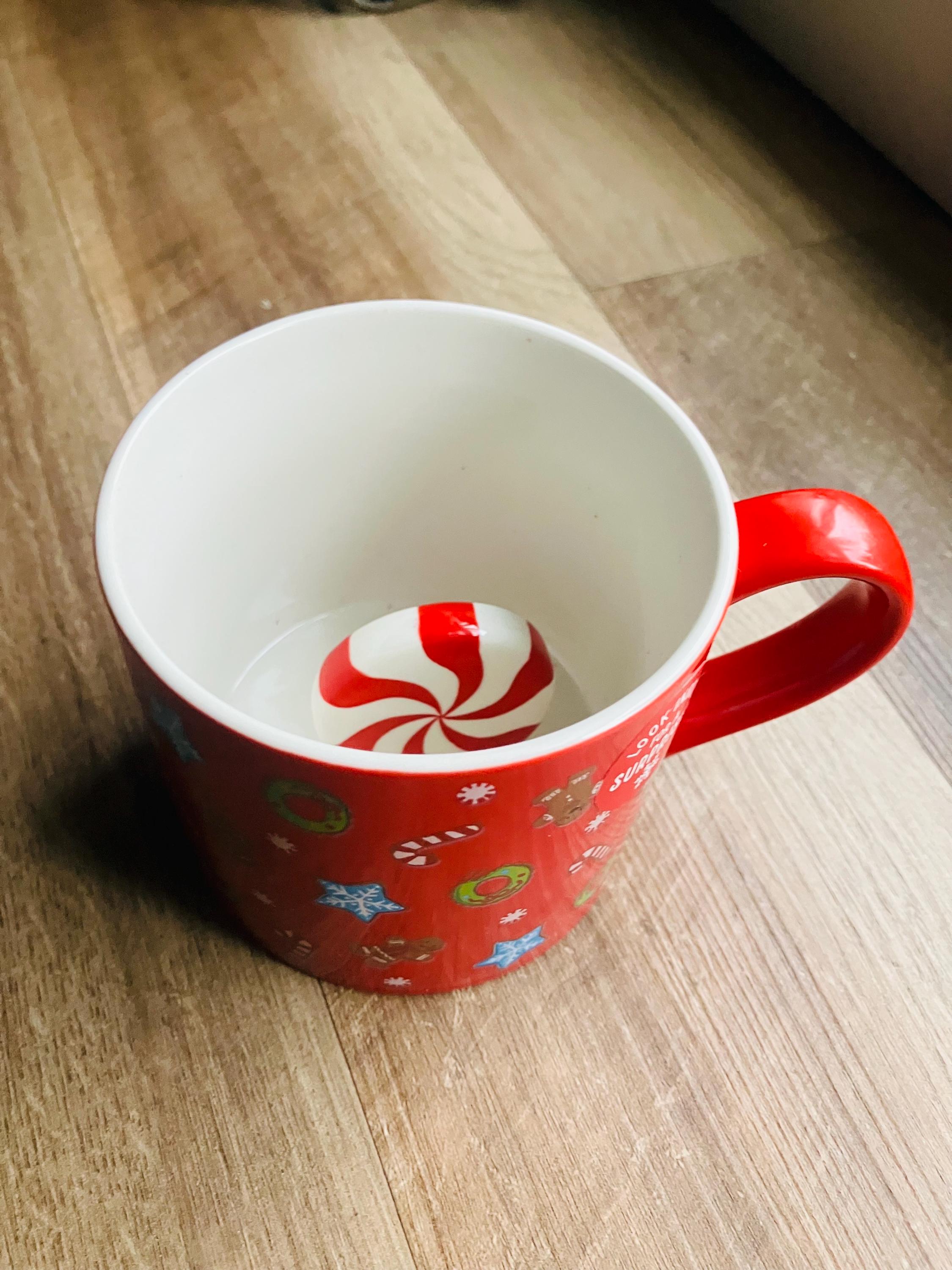 2024 Wondershop 3D Surprise Red Christmas Candy Cane  Mug  15.5  Oz 4 x 4 Inches