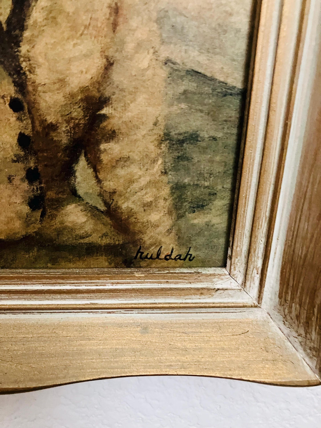 1950’s Framed Art “In Central Park” By Huldah Cherry Jeffe