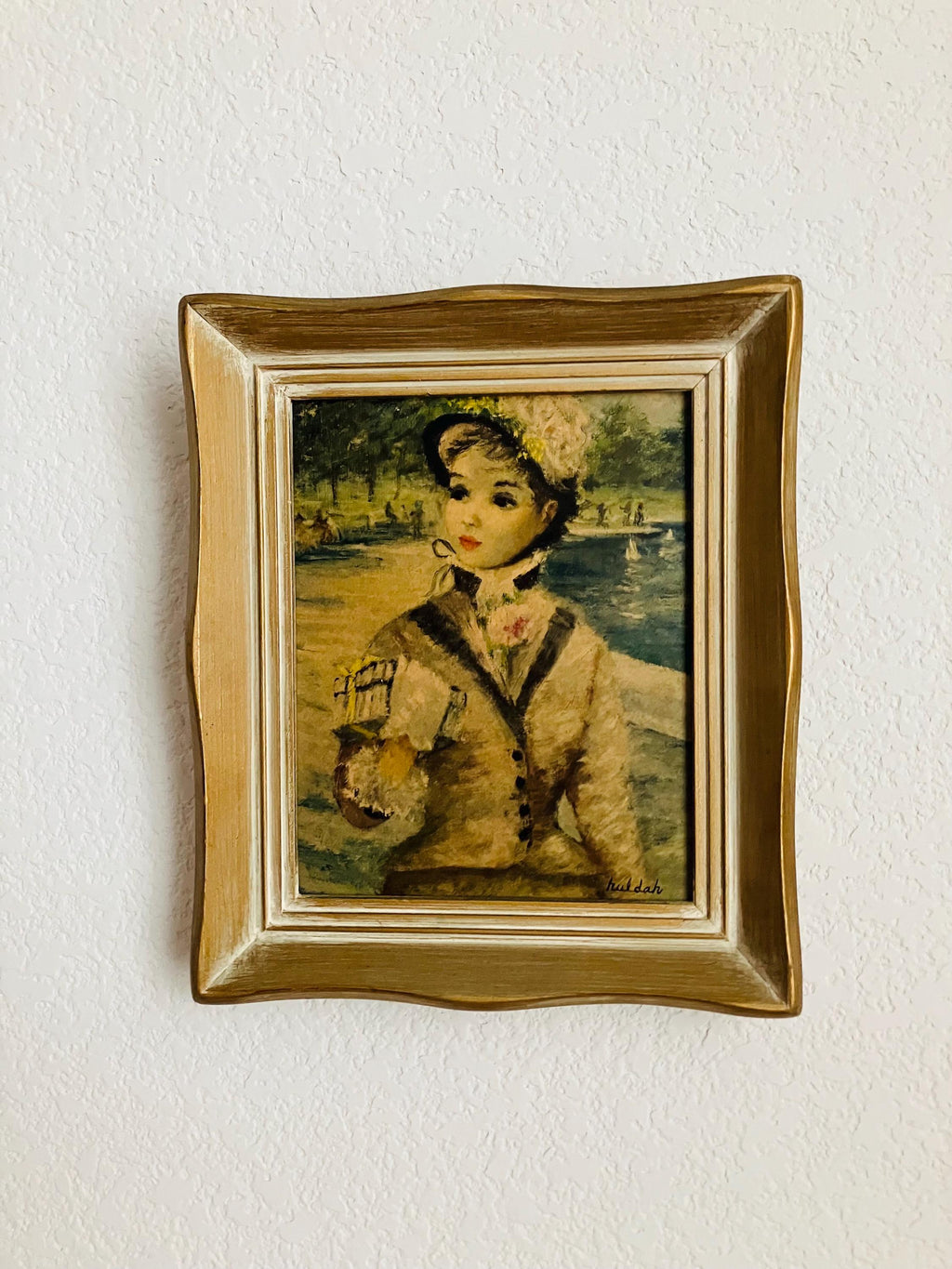 1950’s Framed Art “In Central Park” By Huldah Cherry Jeffe