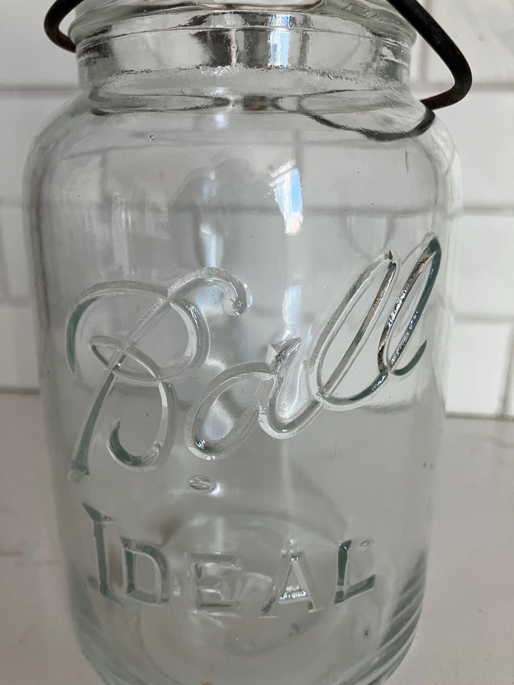 1920’s Atlas Aqua Blue Strong Sholder Mason Jar, Ball Ideal Mason Jar, Old Canning Jars, Country Decor, Shabby Chic