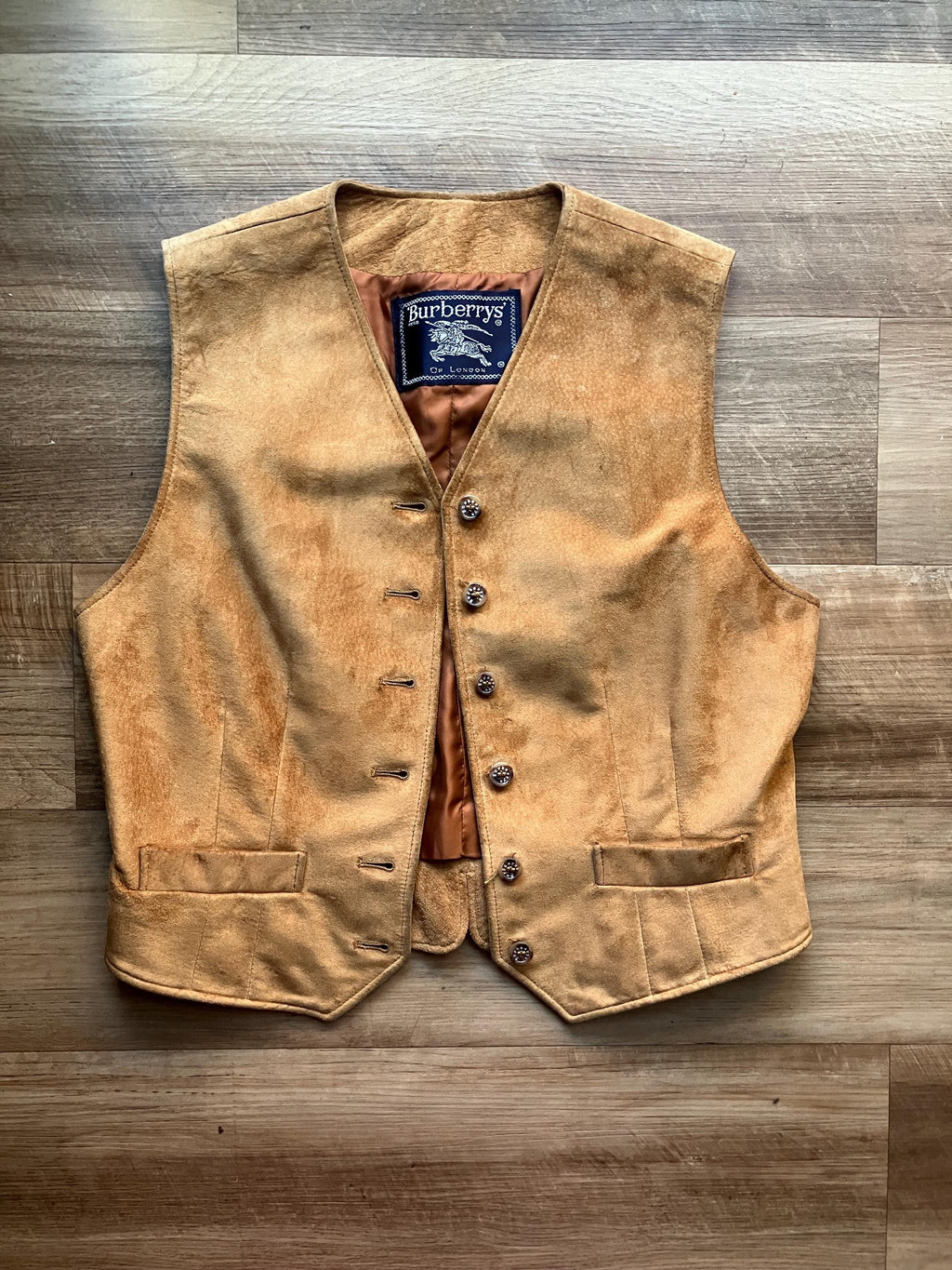 1980’s Vintage Burberrys Suede Vest / Vintage Burberry / Waistcoat