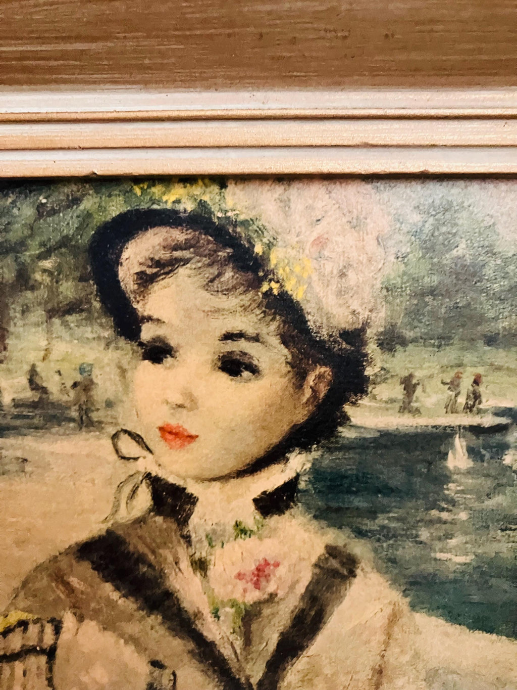 1950’s Framed Art “In Central Park” By Huldah Cherry Jeffe