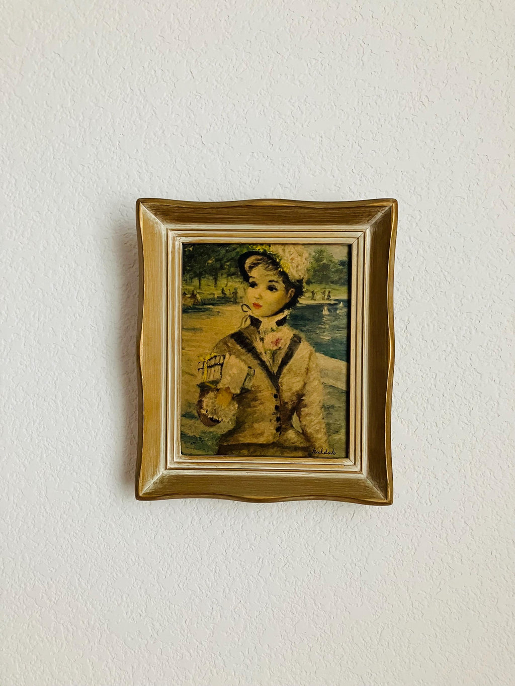 1950’s Framed Art “In Central Park” By Huldah Cherry Jeffe