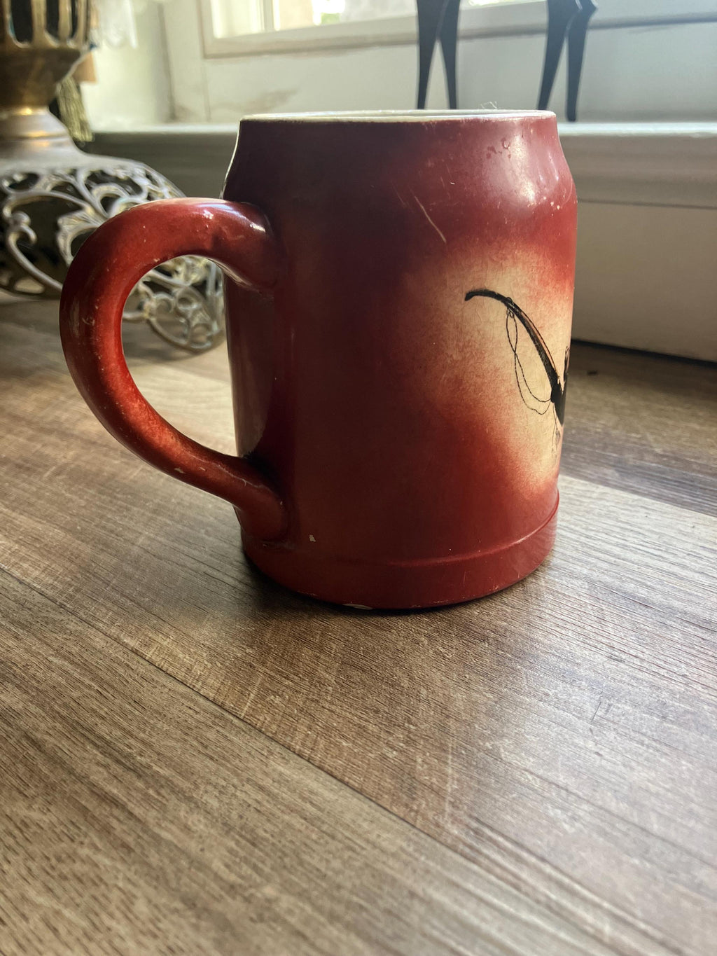 Antique Stein Monk Smoking Pipe Design Beer Mug Late 1800’s Man Cave Decor, Pencil Holder , Office Decor Gift For Dad, Home Decor