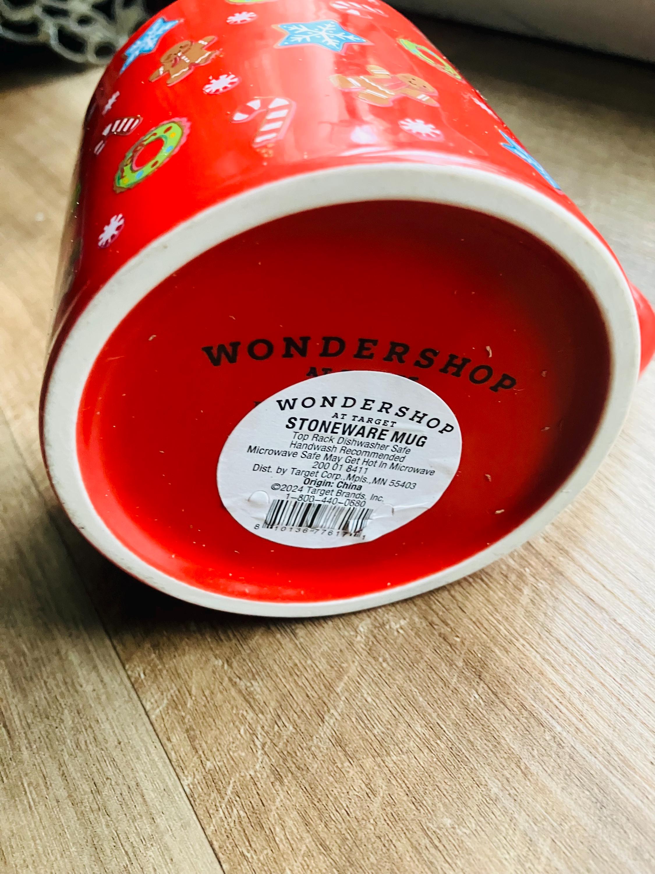 2024 Wondershop 3D Surprise Red Christmas Candy Cane  Mug  15.5  Oz 4 x 4 Inches